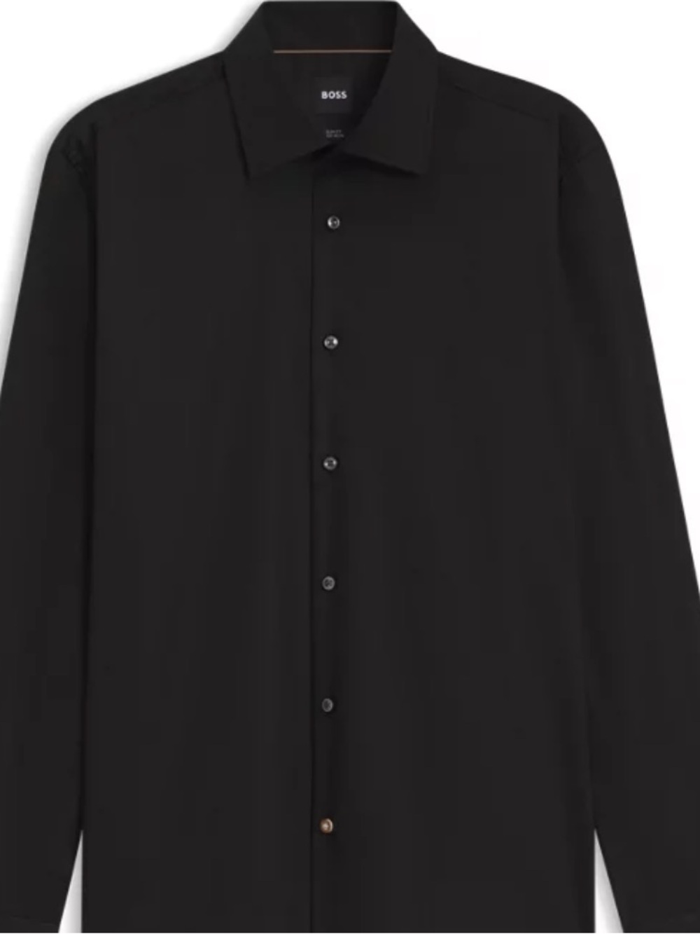 BOSS Black Slim-Fit Poplin Button-Up Shirt